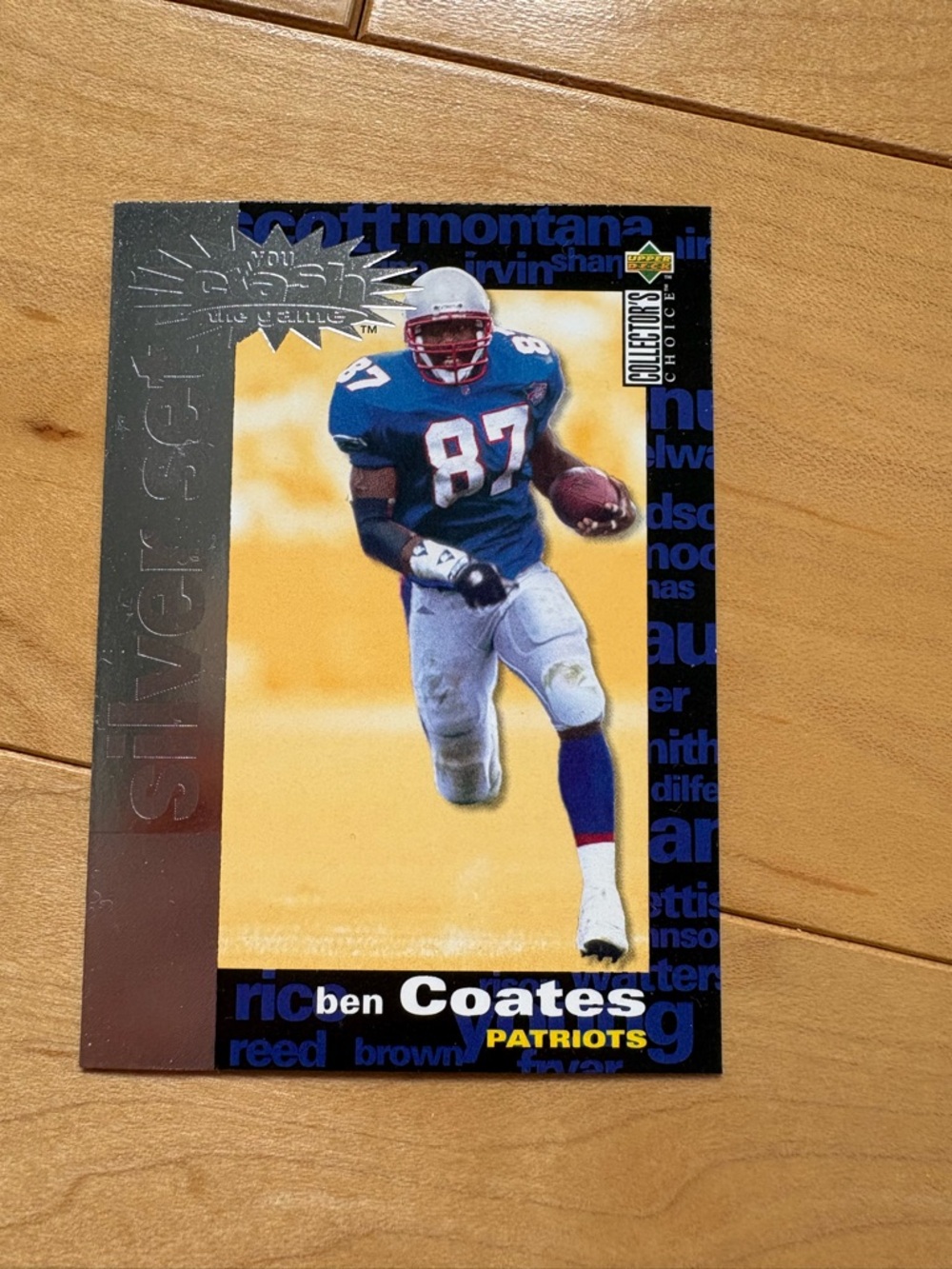 1995 Upper Deck Silver Set Ben Coates of the New England Patriots Trading Card